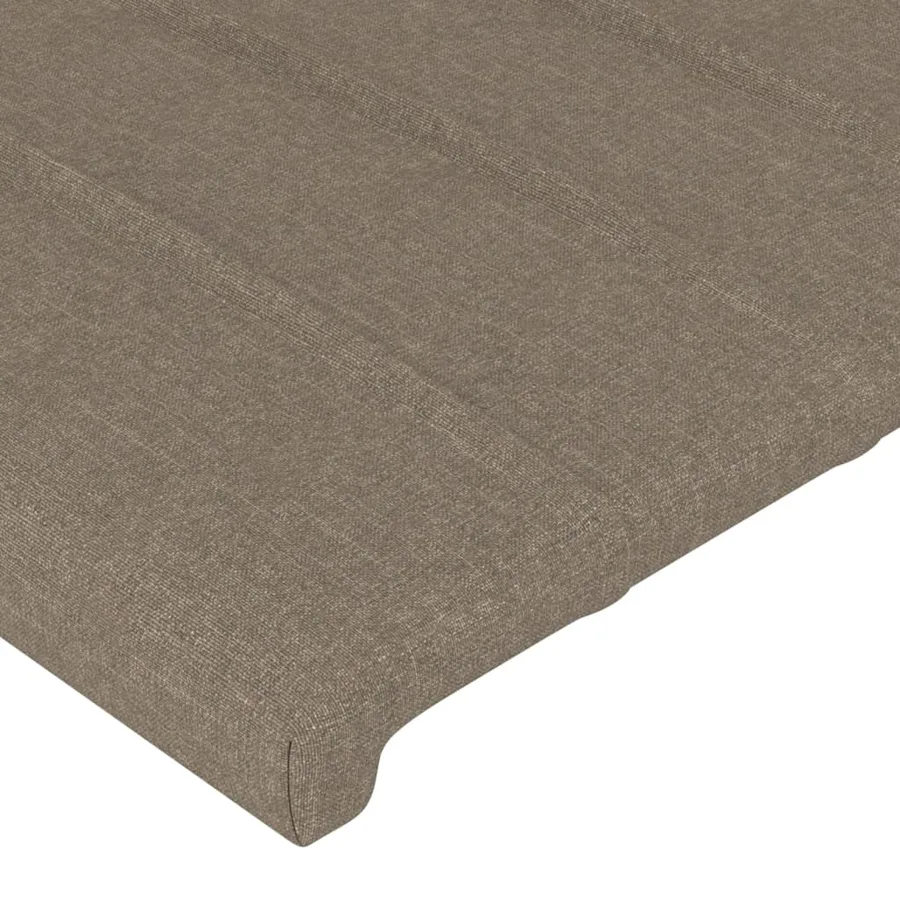 Tête de lit à LED Taupe 203x16x118/128 cm Tissu - 5