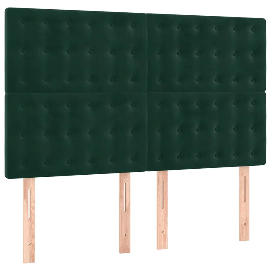 Sommier à lattes de lit et matelas Vert foncé 140x200cm Velours - 6