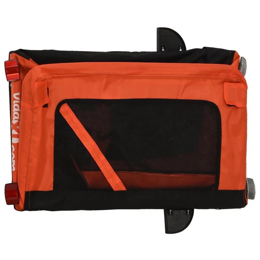 Remorque de vélo pour animaux de compagnie orange et noir - 10