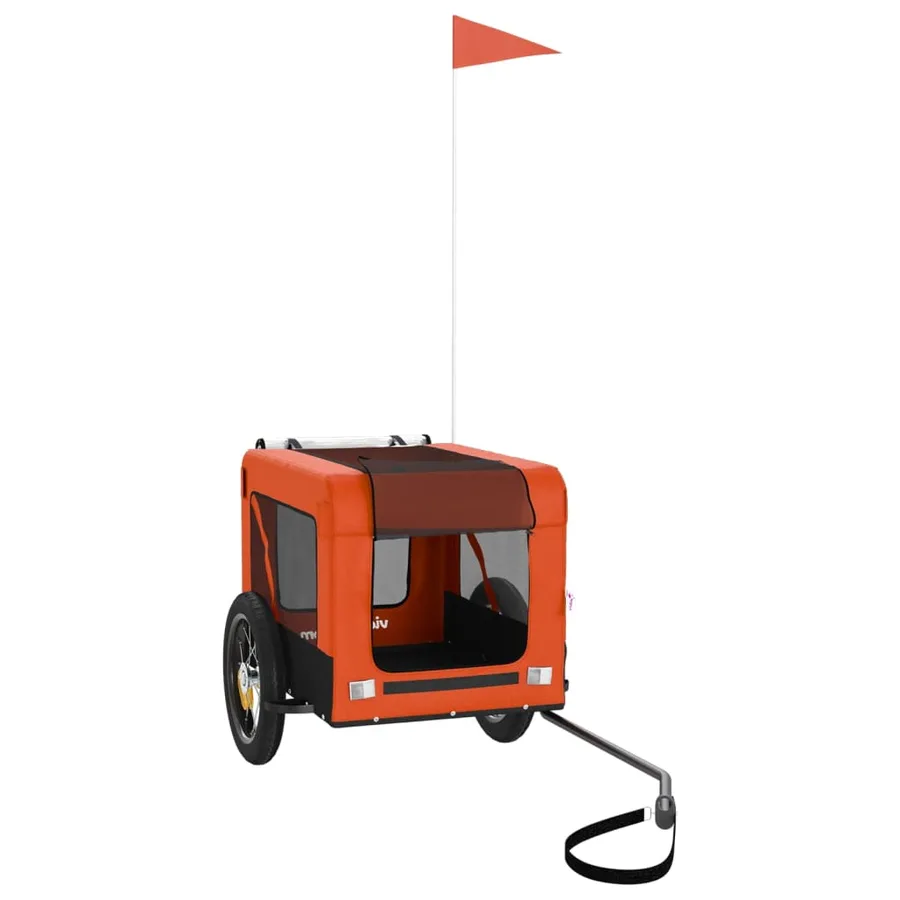 Remorque de vélo pour animaux de compagnie orange et noir - 3