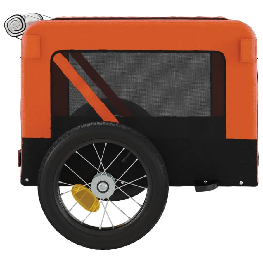 Remorque de vélo pour animaux de compagnie orange et noir - 8