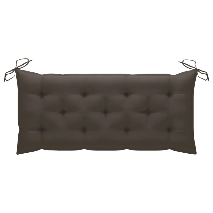 Banc de jardin 2 places avec coussin 120 cm Bois d'eucalyptus - 7