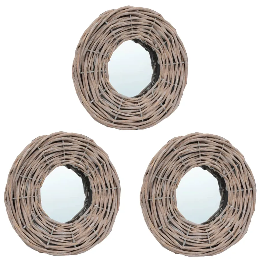 Miroirs 3 pcs 15 cm Osier