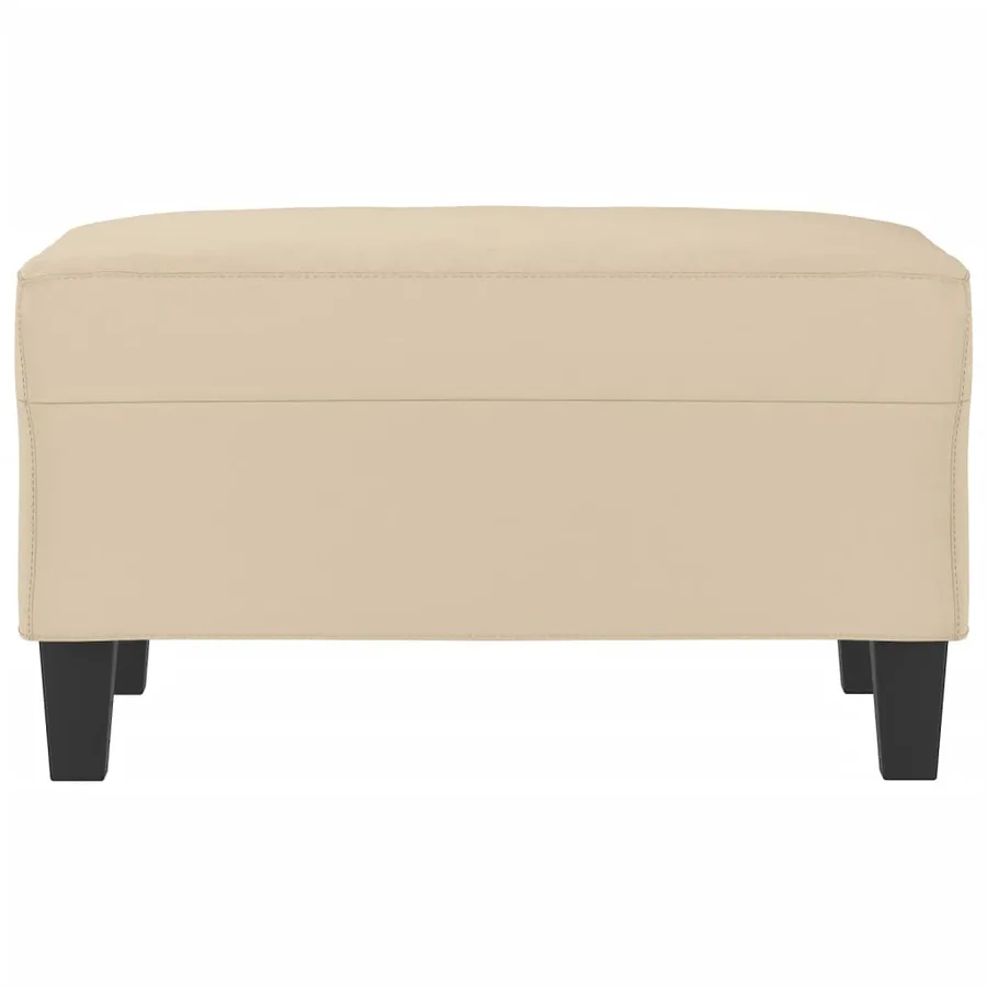 Repose-pied Crème 70x55x41 cm Tissu microfibre - 3