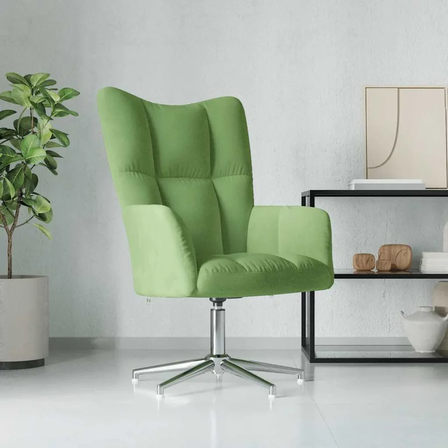 Chaise de relaxation Vert clair Velours