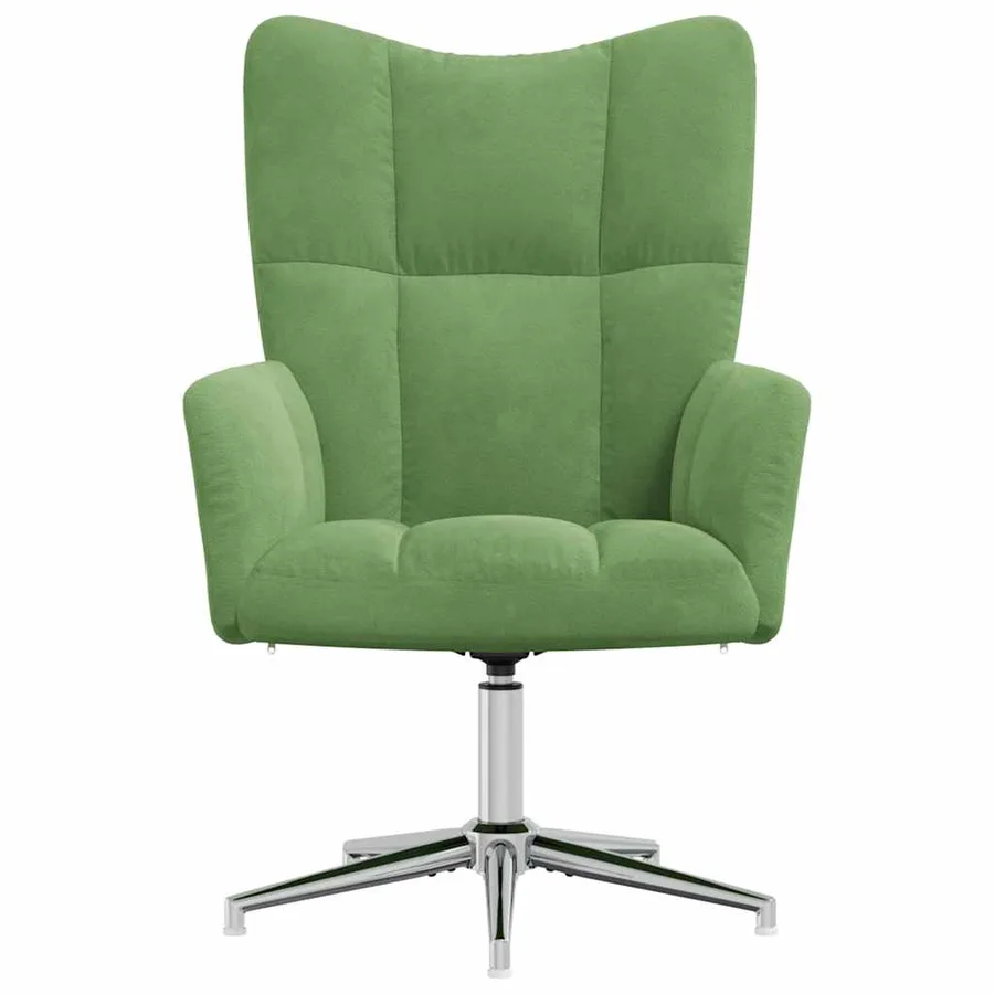 Chaise de relaxation Vert clair Velours - 3