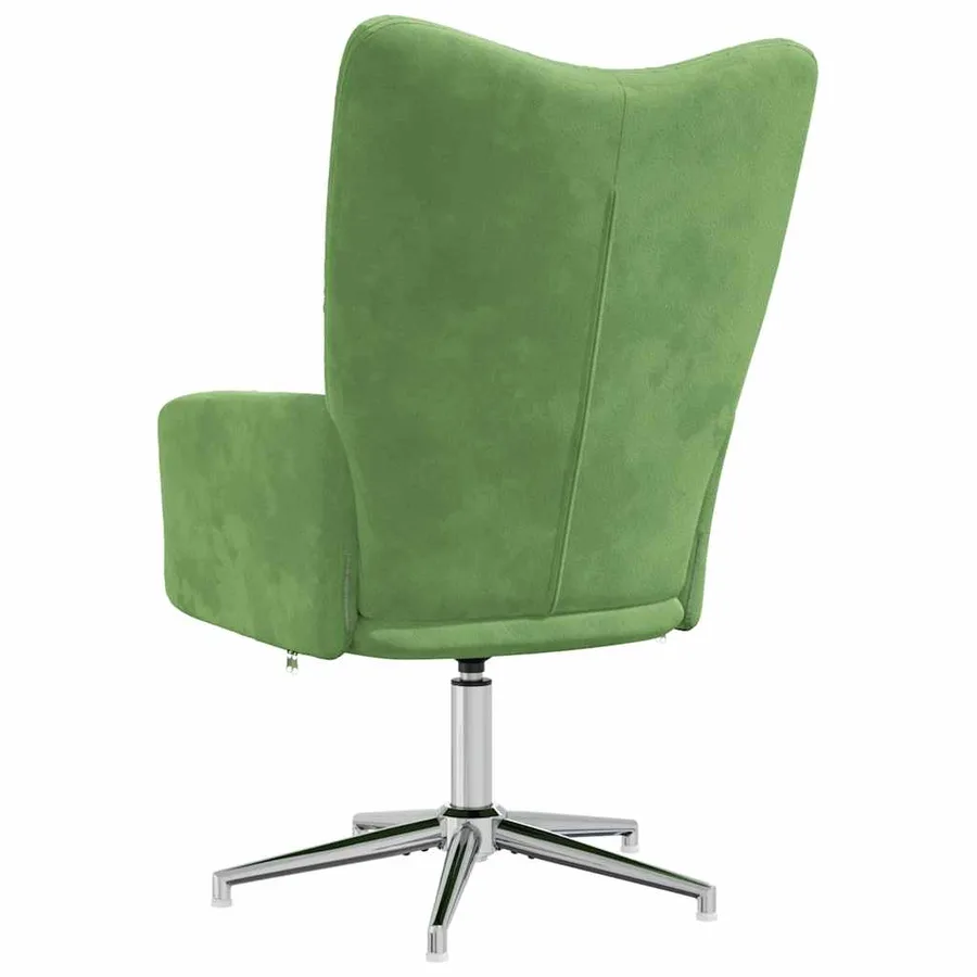 Chaise de relaxation Vert clair Velours - 5