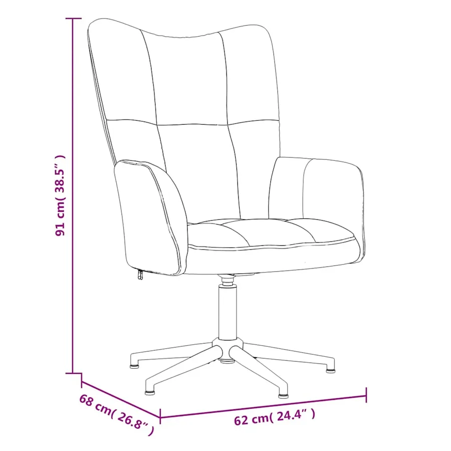 Chaise de relaxation Vert clair Velours - 8
