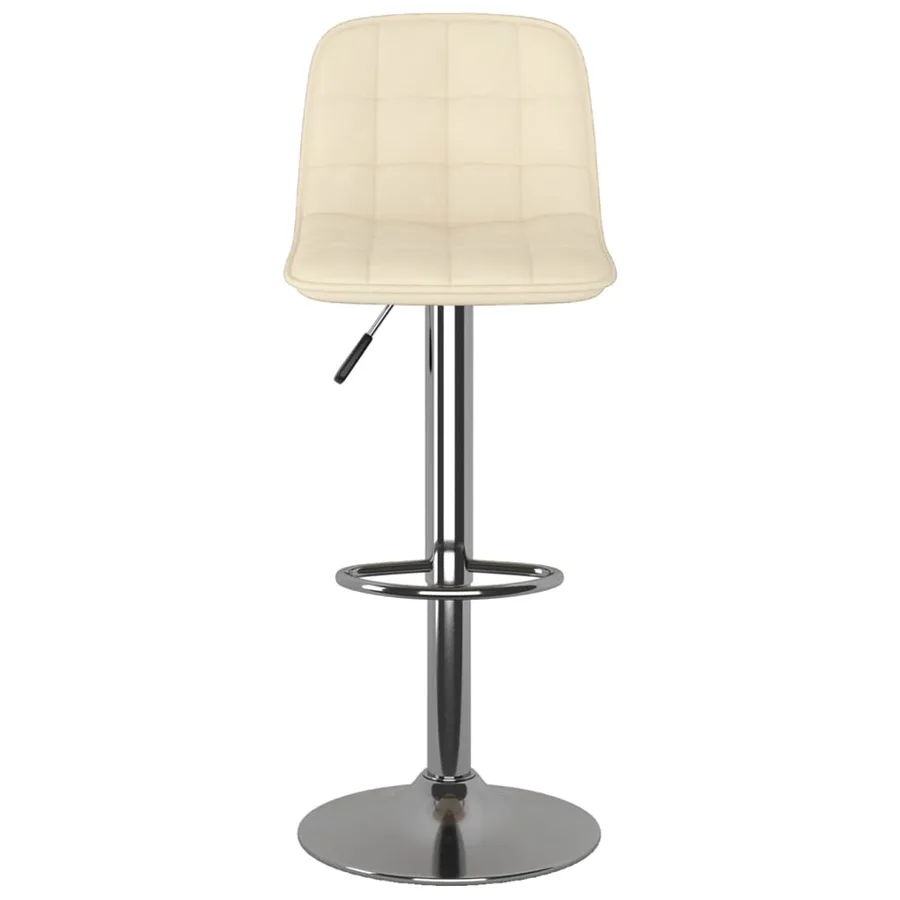 Tabourets de bar lot de 2 crème tissu - 4