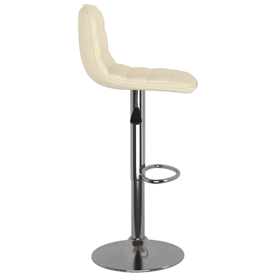 Tabourets de bar lot de 2 crème tissu - 5