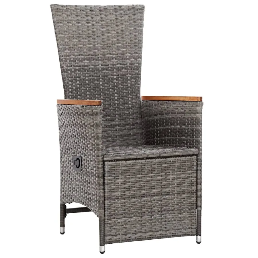 Ensemble à manger de jardin 5 pcs Gris - 10