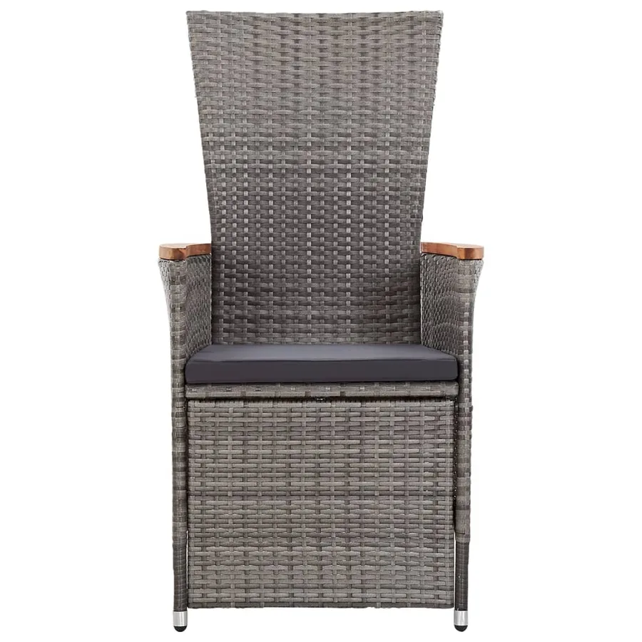 Ensemble à manger de jardin 5 pcs Gris - 11