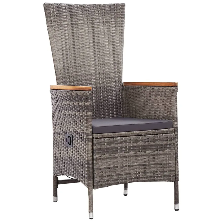 Ensemble à manger de jardin 5 pcs Gris - 7