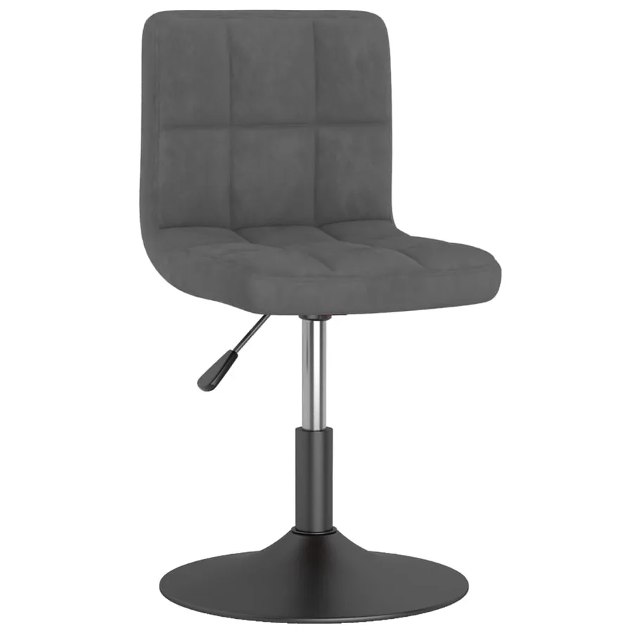 Tabouret de bar pivotant Gris foncé Velours - 2
