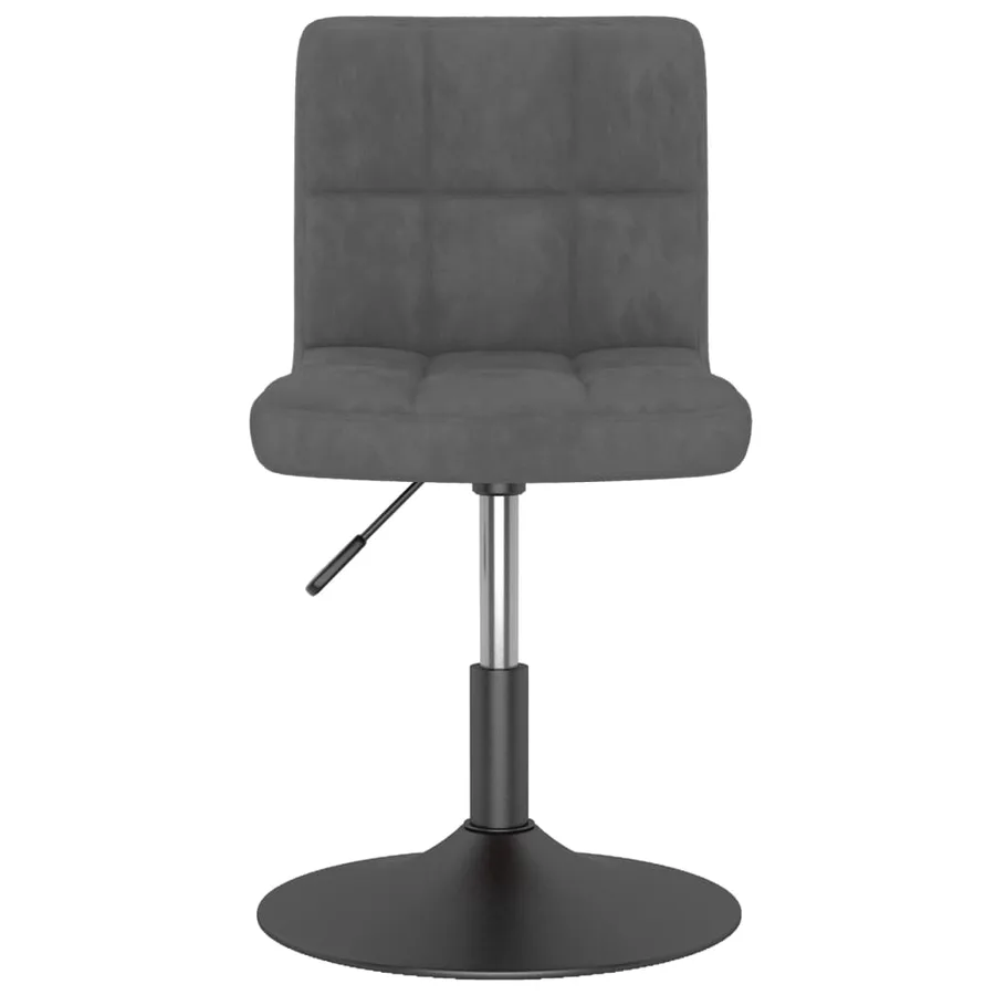 Tabouret de bar pivotant Gris foncé Velours - 3