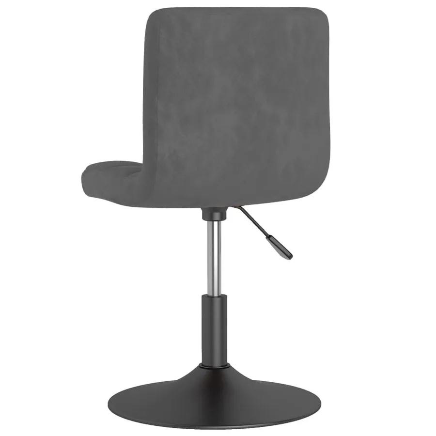 Tabouret de bar pivotant Gris foncé Velours - 5
