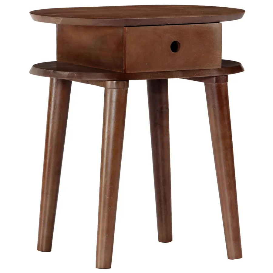 Table de chevet 50x35x55 cm en bois d'acacia massif - 11