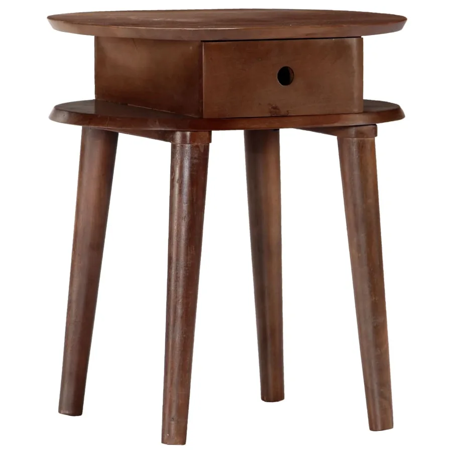 Table de chevet 50x35x55 cm en bois d'acacia massif - 9