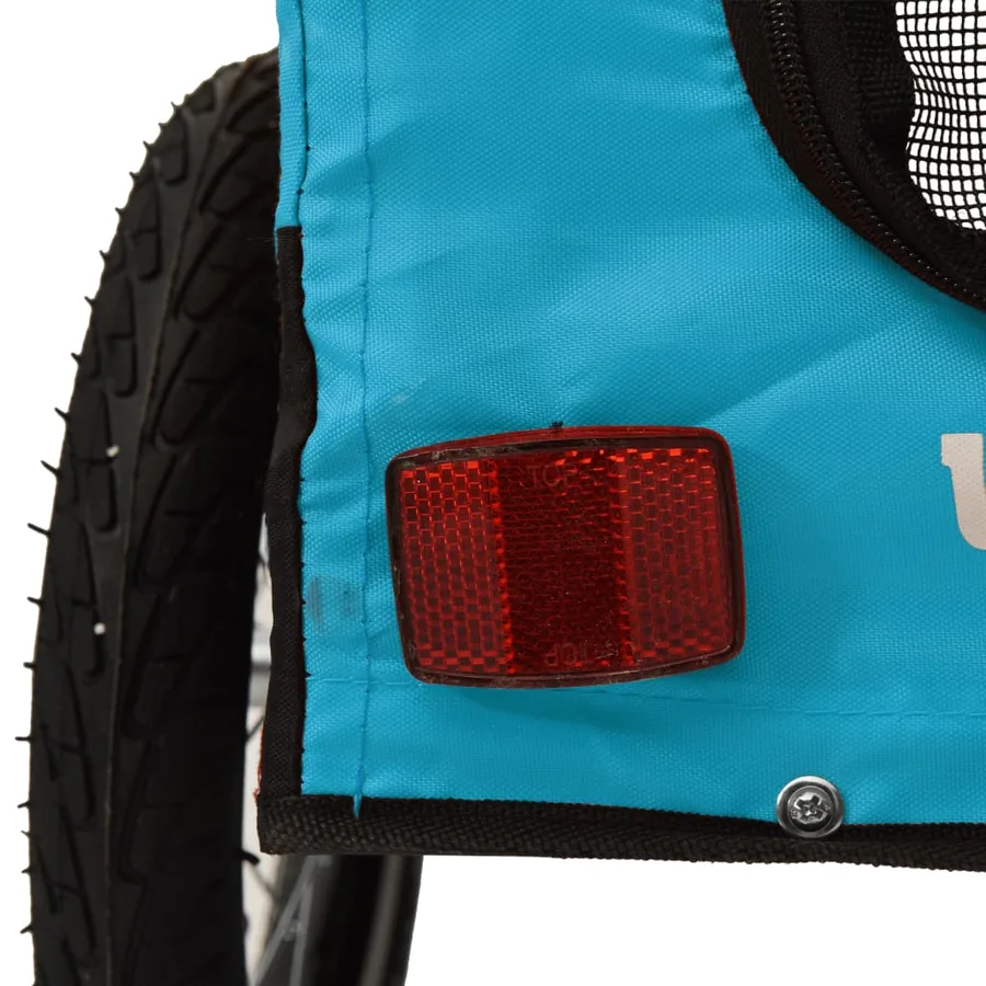 Remorque de vélo pour animaux de compagnie bleu et noir - 11