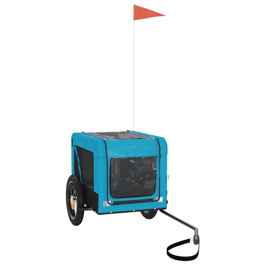 Remorque de vélo pour animaux de compagnie bleu et noir - 4
