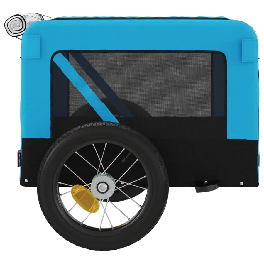 Remorque de vélo pour animaux de compagnie bleu et noir - 8