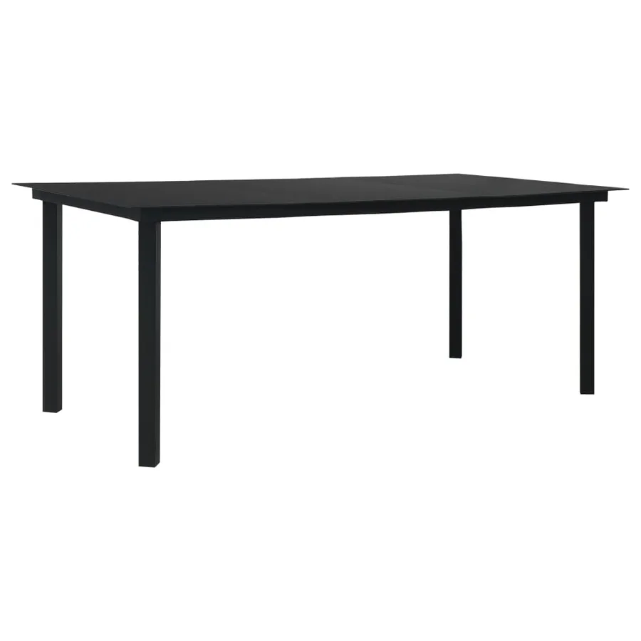 Ensemble à manger d'extérieur 9 pcs résine tressée et verre - 10