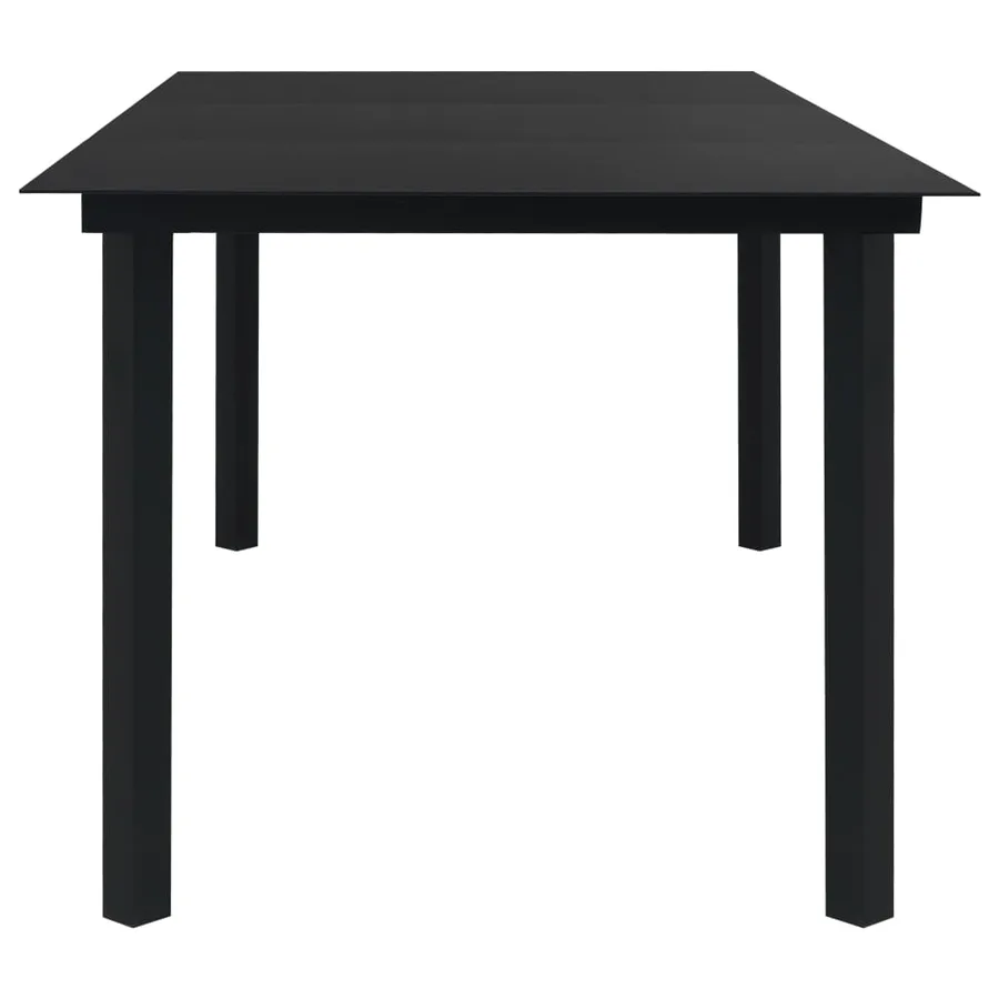 Ensemble à manger d'extérieur 9 pcs résine tressée et verre - 12
