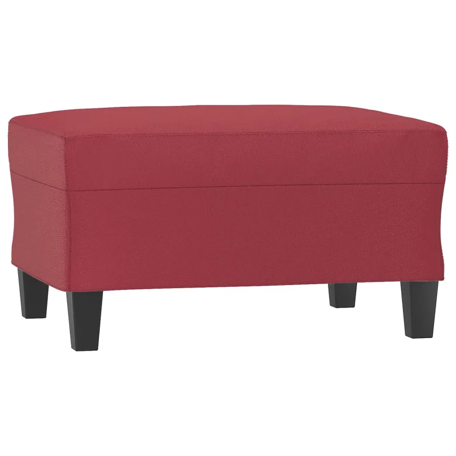 Repose-pied Rouge bordeaux 70x55x41 cm Similicuir - 2
