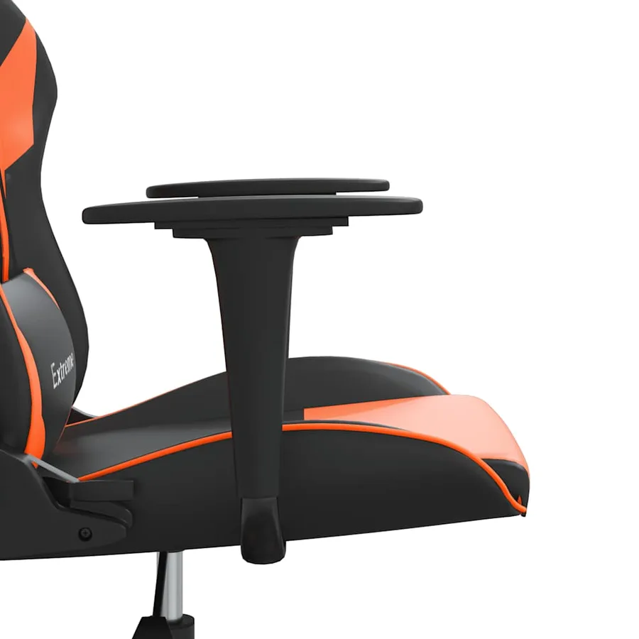 Chaise de jeu Noir et orange Similicuir - 10