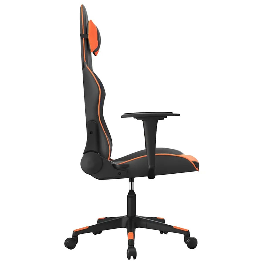 Chaise de jeu Noir et orange Similicuir - 4