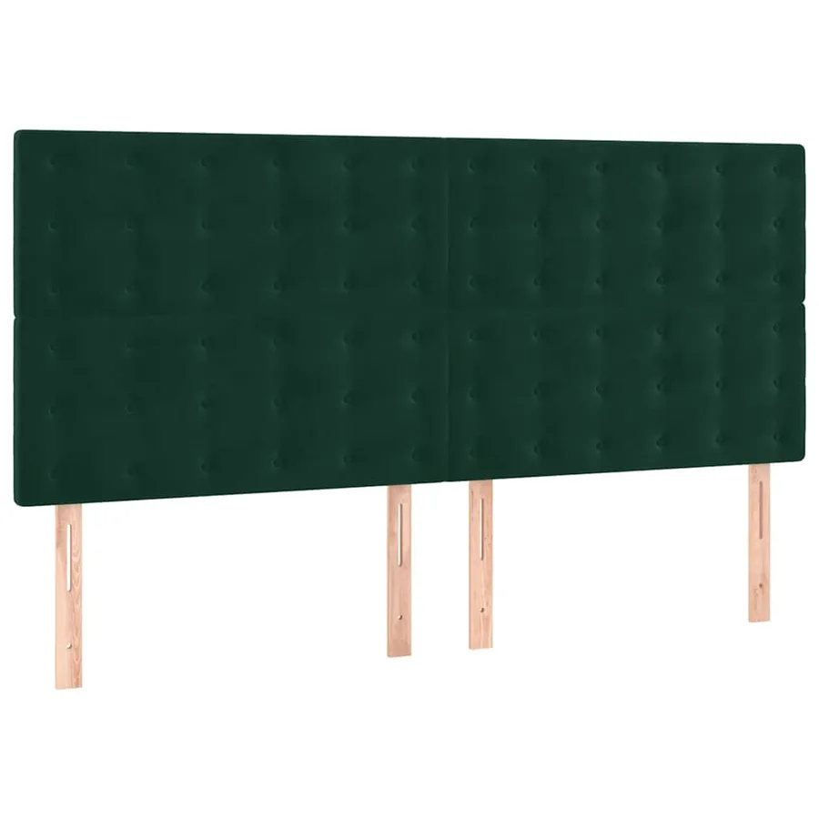 Sommier à lattes de lit et matelas Vert foncé 160x200cm Velours - 5