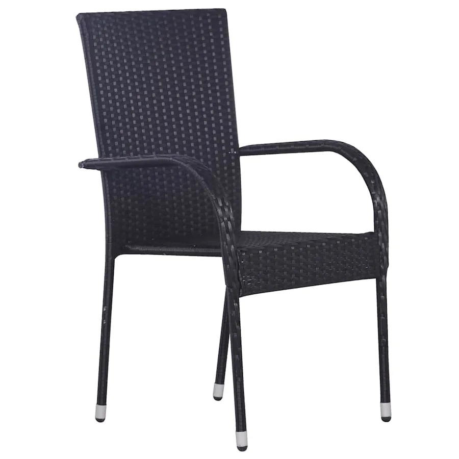 Ensemble à manger de jardin 7 pcs Noir - 7