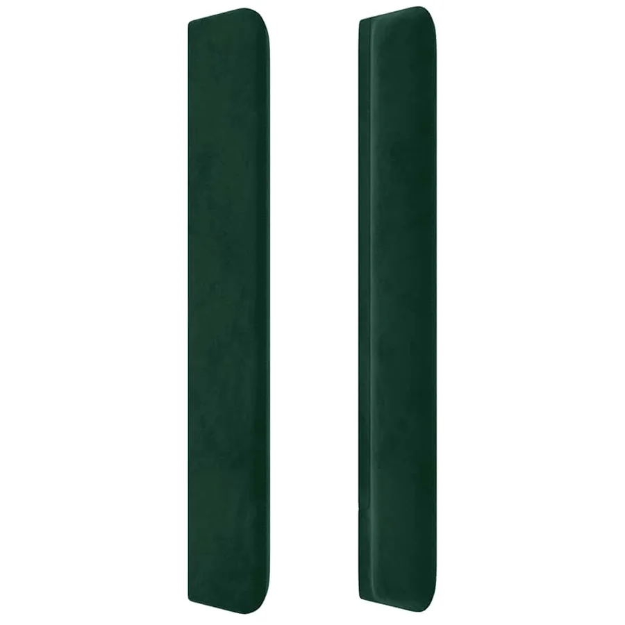 Tête de lit avec oreilles Vert foncé 183x16x118/128 cm Velours - 4