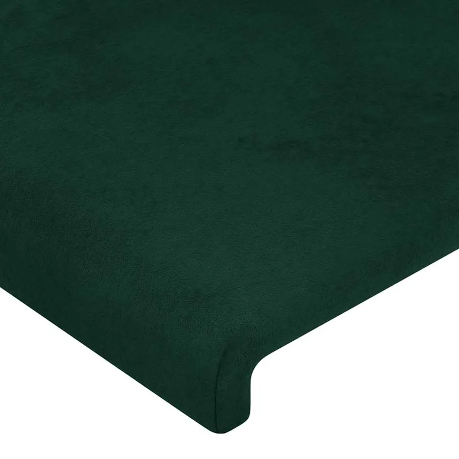 Tête de lit avec oreilles Vert foncé 183x16x118/128 cm Velours - 5