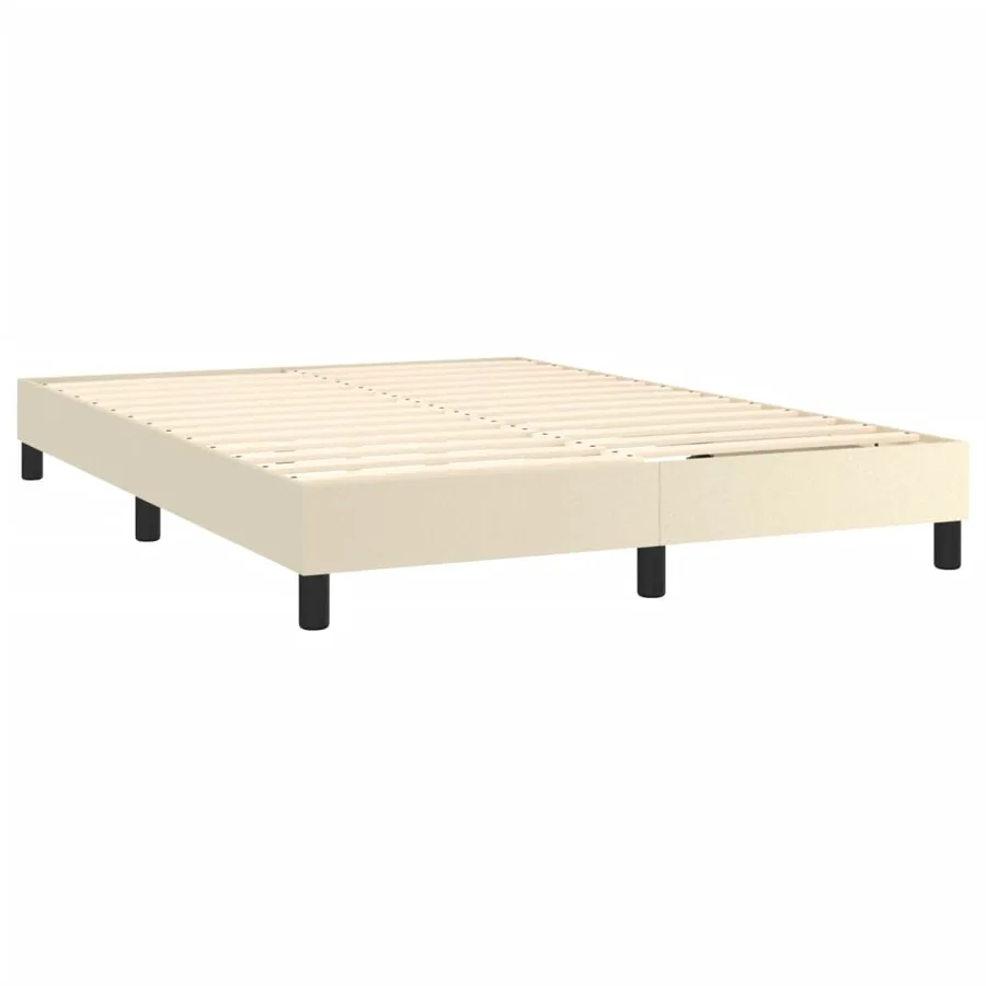 Sommier à lattes de lit avec matelas Crème 140x200cm Similicuir - 4
