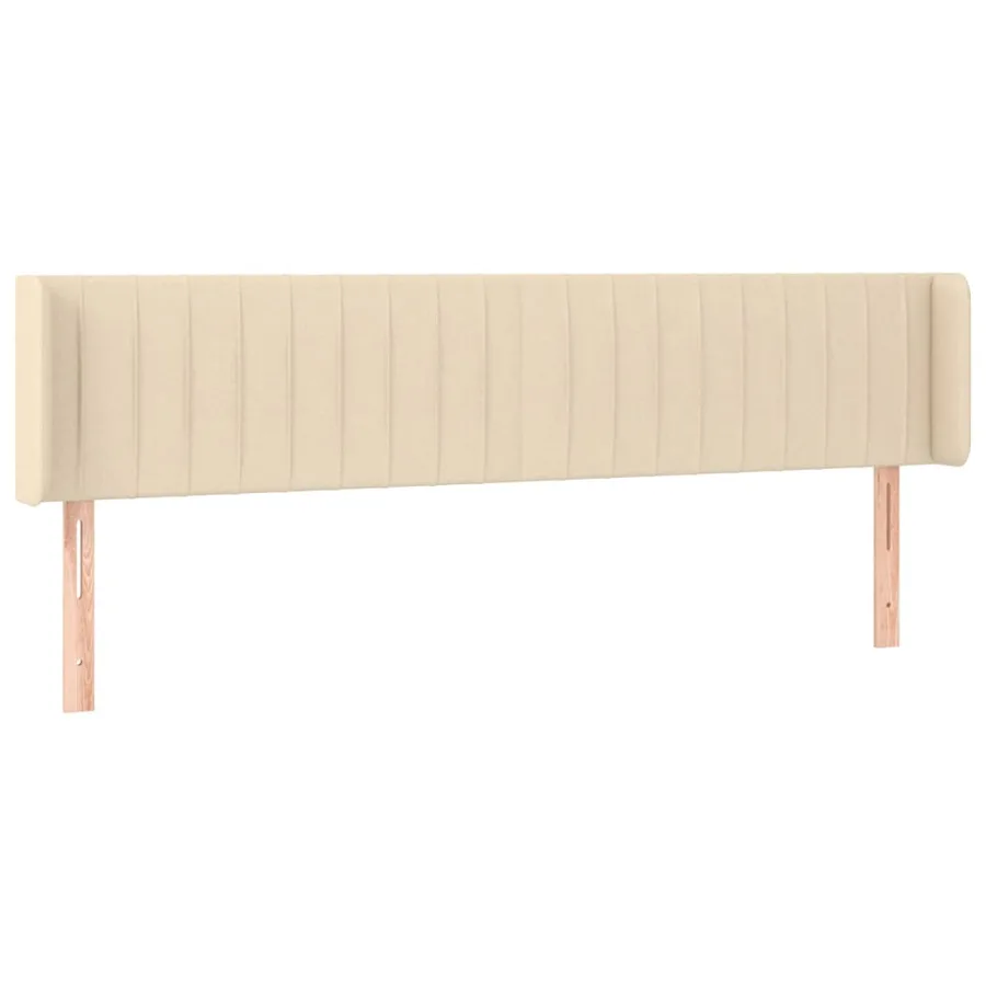 Tête de lit à LED Crème 203x16x78/88 cm Tissu - 3