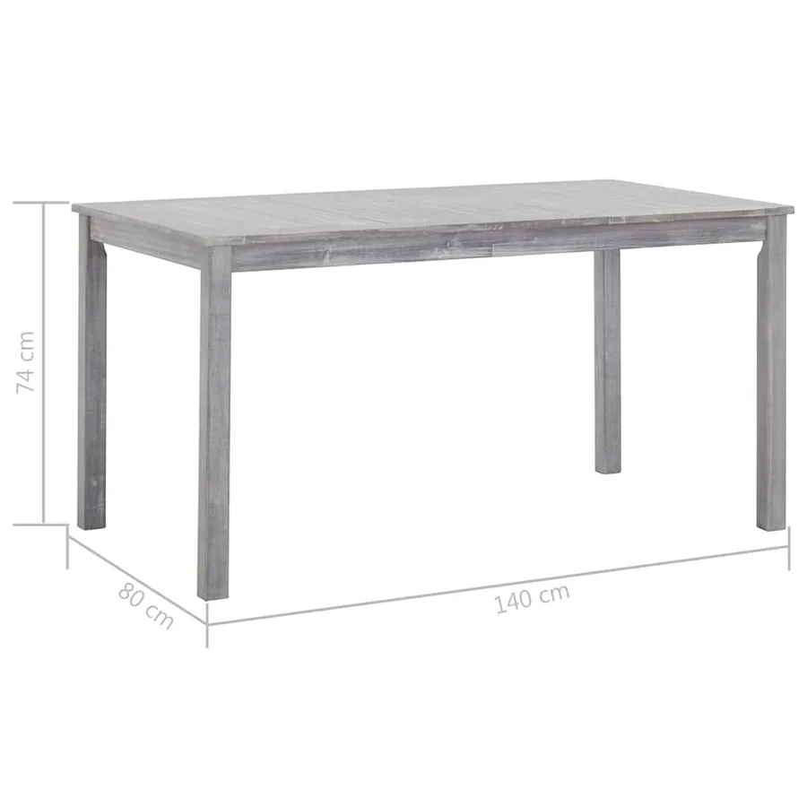 Ensemble à manger d'extérieur 7 pcs bois d'acacia massif - 7