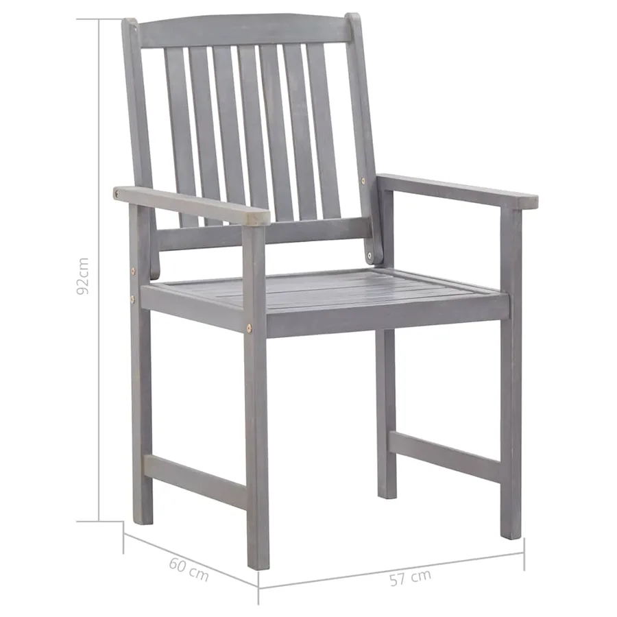 Ensemble à manger d'extérieur 7 pcs bois d'acacia massif - 8