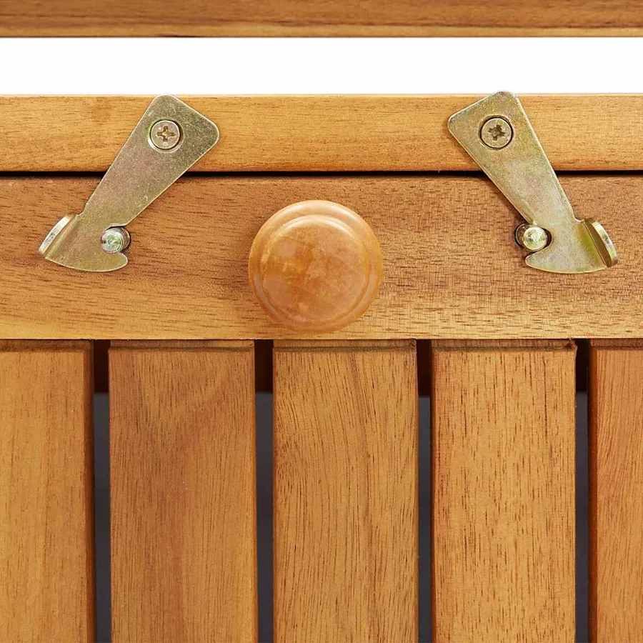 Banc de rangement de jardin 148 cm bois d'acacia solide - 6