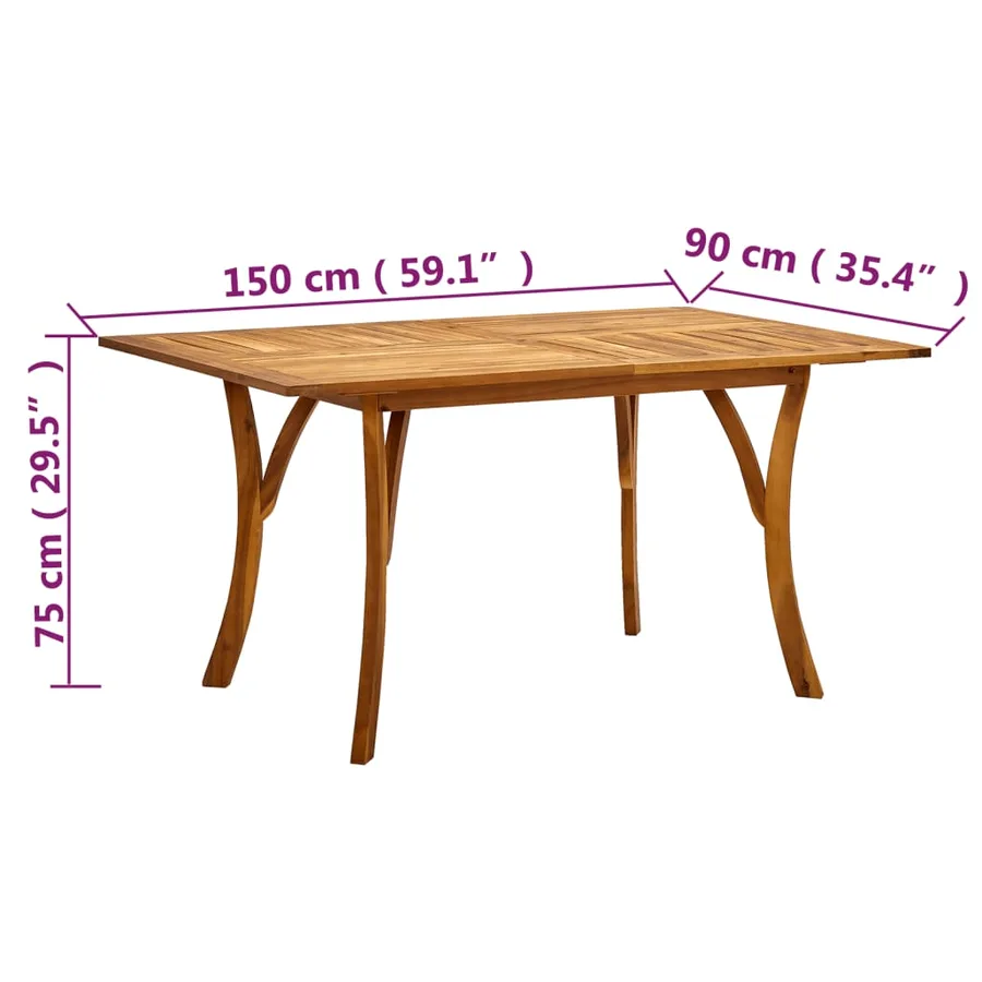 Ensemble à manger de jardin 7 pcs Marron - 12