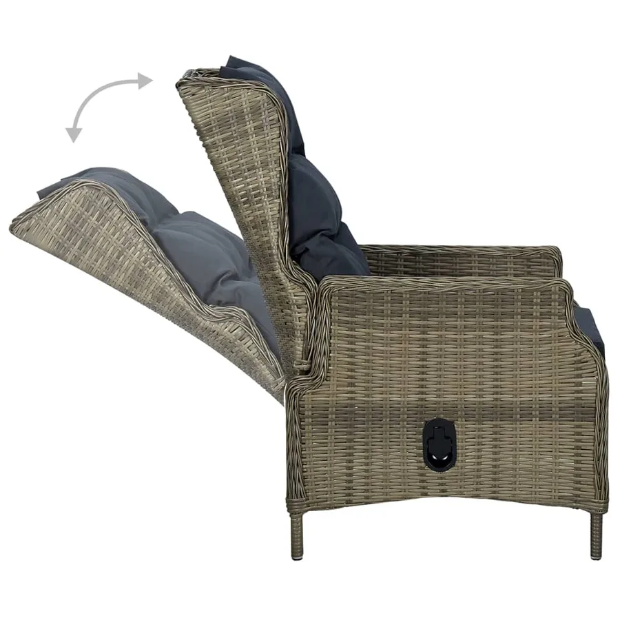 Ensemble à manger de jardin 7 pcs Marron - 9