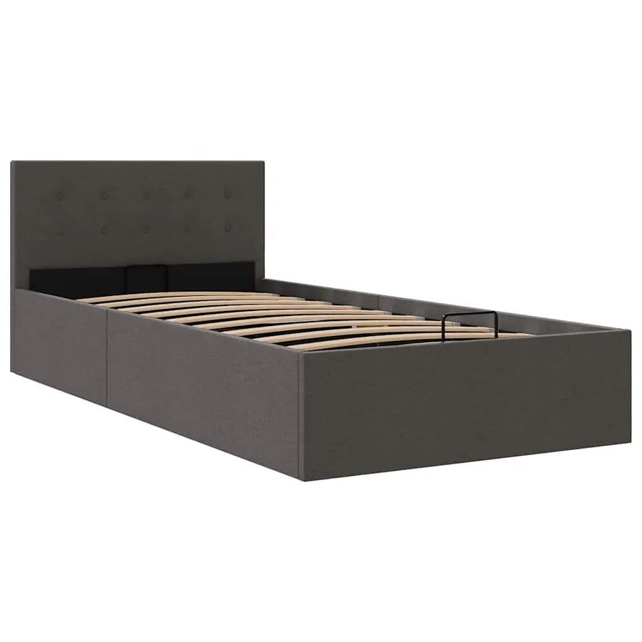 Cadre de lit à rangement hydraulique sans matelas 90x200 cm - 2