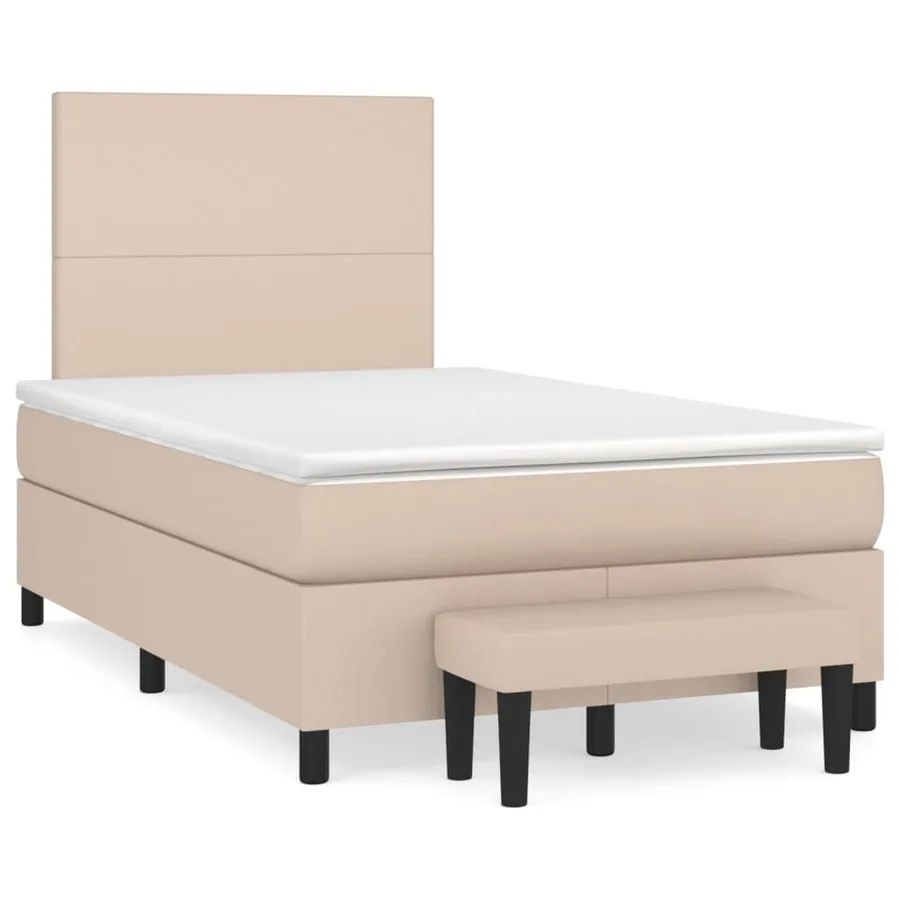 Sommier à lattes de lit avec matelas Cappuccino 120x200 cm - 2