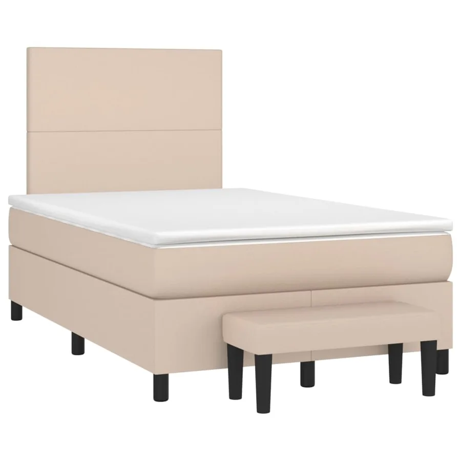 Sommier à lattes de lit avec matelas Cappuccino 120x200 cm - 3