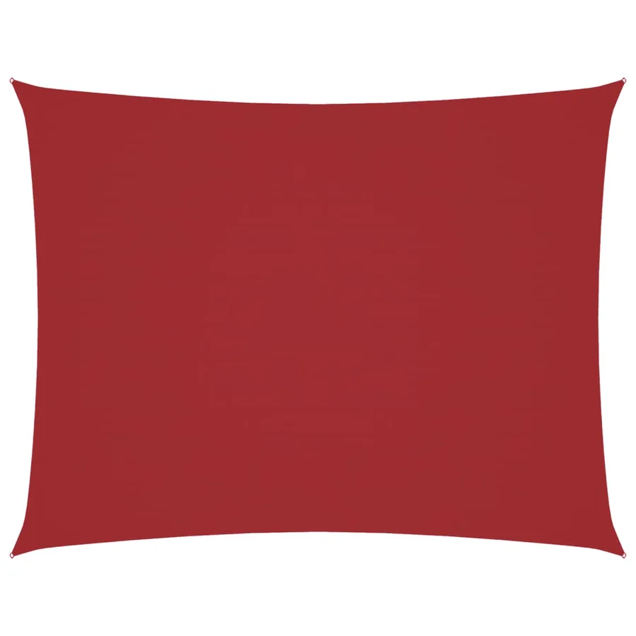 Voile de parasol tissu oxford rectangulaire 3x4 m rouge - 2