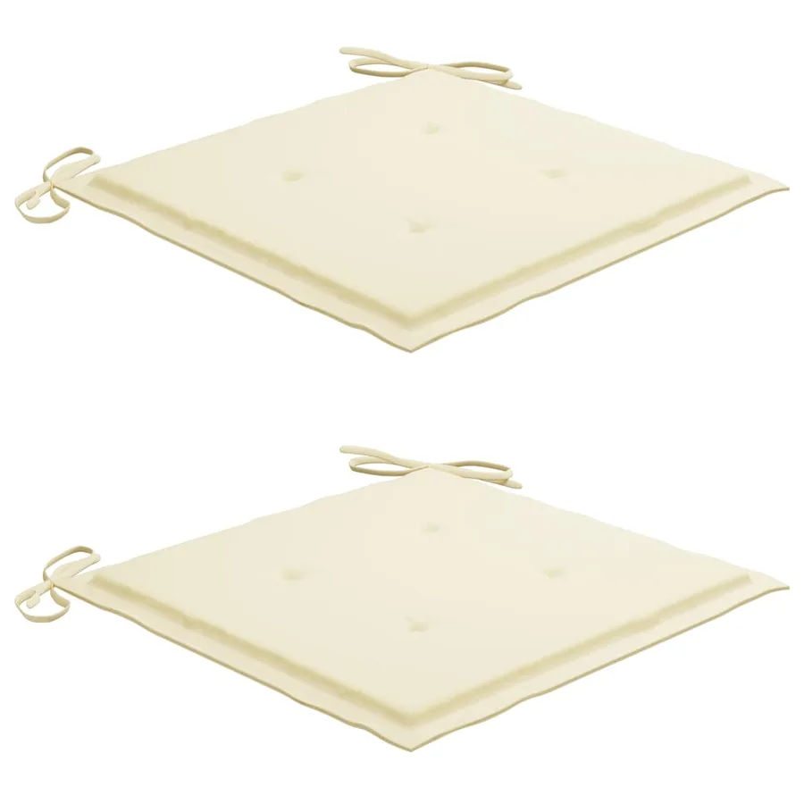 Chaises de jardin et coussins lot de 2 Gris Bois acacia massif - 7
