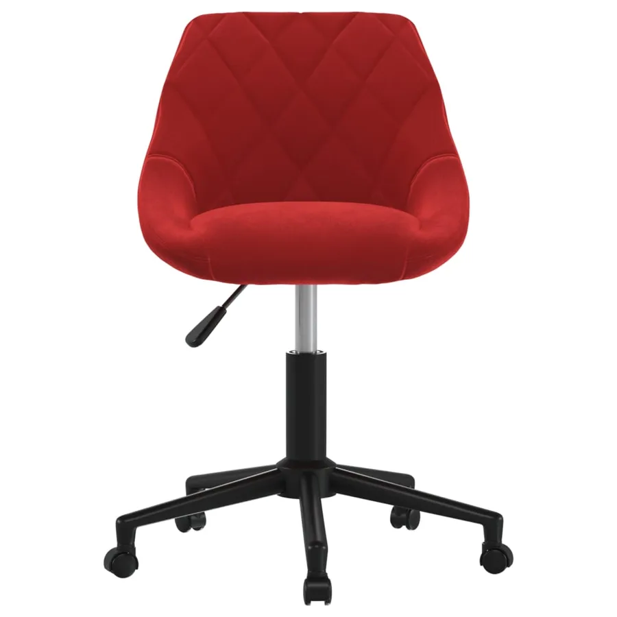 Chaise pivotante de salle à manger Rouge bordeaux Velours - 2