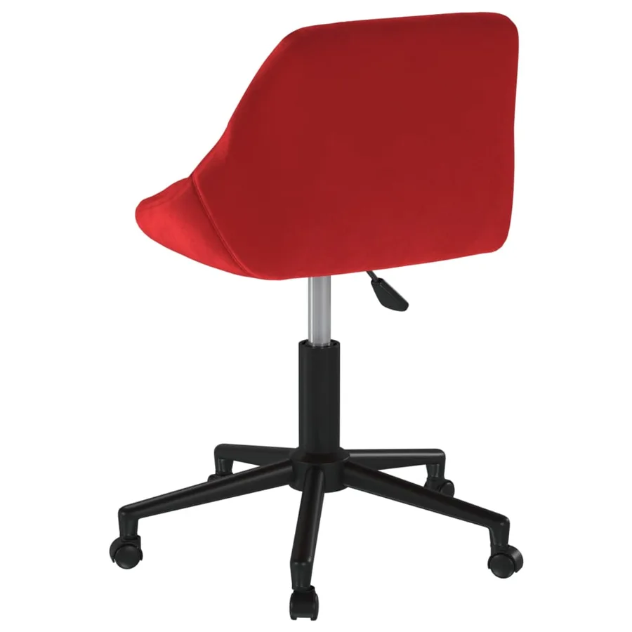 Chaise pivotante de salle à manger Rouge bordeaux Velours - 4