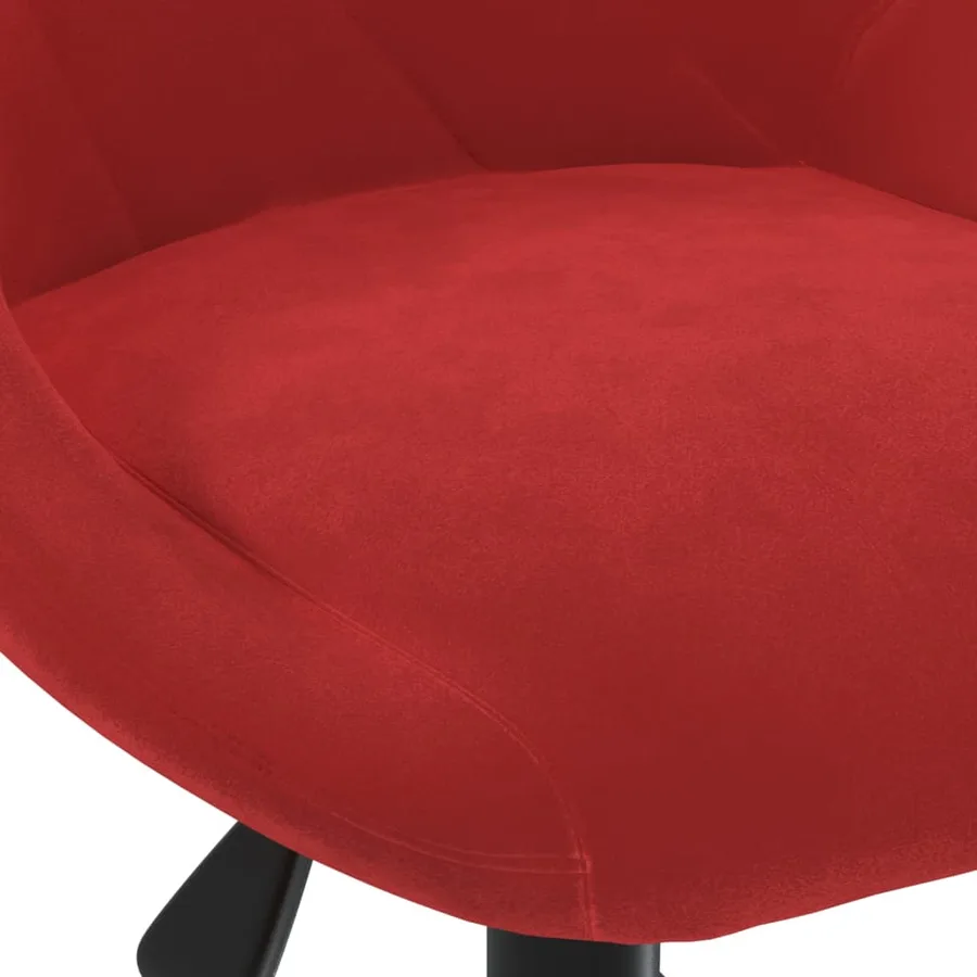 Chaise pivotante de salle à manger Rouge bordeaux Velours - 6