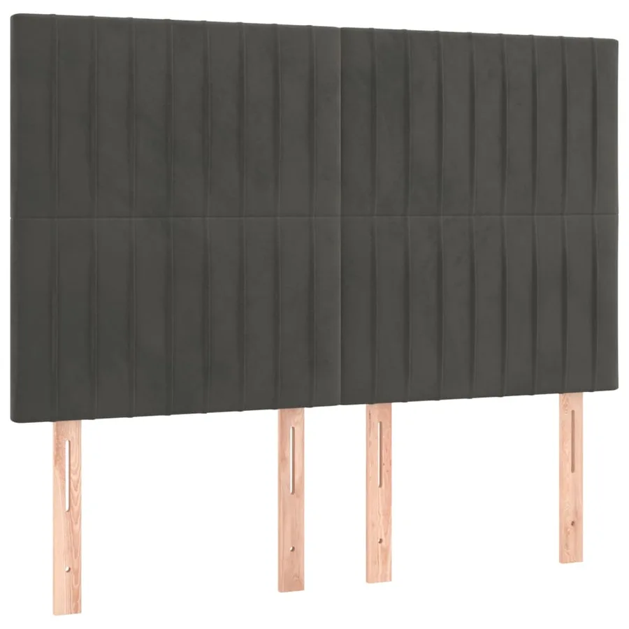 Sommier à lattes de lit avec matelas LED Gris foncé 140x200 cm - 7